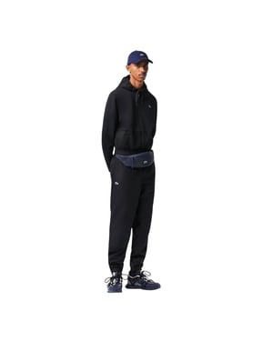 Lacoste Taffeta trainingsbroek met logo voor heren (Zwart)