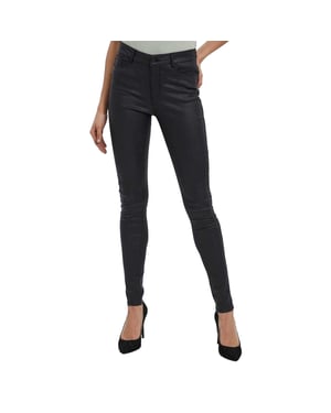Vero Moda Effen skinny broeken voor dames (Zwart)