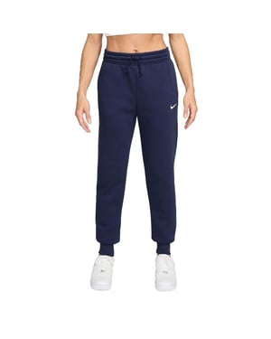 Nike Phoenix fleece-joggingbroek met middelhoge taille voor dames (Middernacht marine)