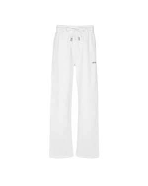 Off-White Rechte joggingbroek voor heren met Arrow-logo (Wit, Zwart)