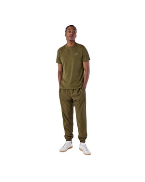 Lacoste Taffeta trainingsbroek met logo voor heren (Olijfgroen)