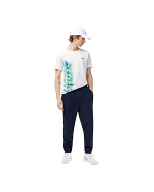 Lacoste Taffeta trainingsbroek met logo voor heren (Marine)