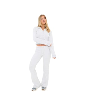 I Saw It First Joggingbroek met uitlopende pijpen en logo voor dames (Grijs)