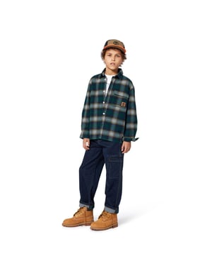 Timberland Cargojassen met relaxte pasvorm voor jongens van het merk Carpenter (Denim Blauw)