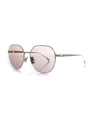 Fendi, FF oversized zonnebril met spiegelglazen in roze