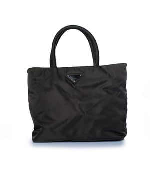 Prada, vintage mini handtasje van donkergroen nylon