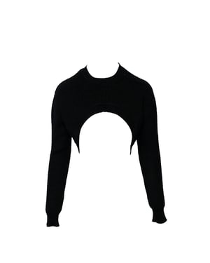 Givenchy Cropped Trui in Zwarte Katoen