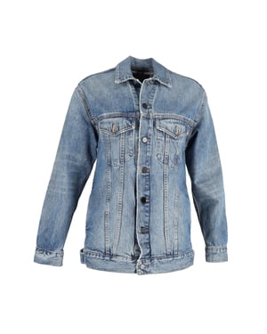 Alexander Wang Daze Oversized Denimjack in Blauw Katoen