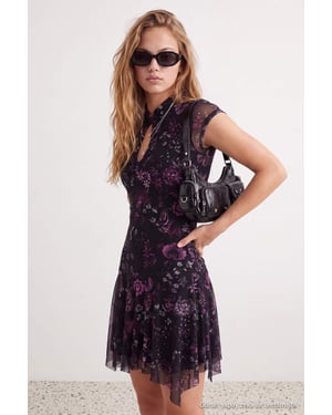 TRENDYOLMİLLA Dames Meerkleurig Effen Kort / Mini Kort Skater Jurken