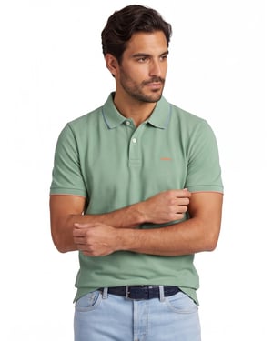 New Zealand poloshirt groen pique katoen