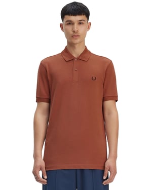 Fred Perry effen bruin polo