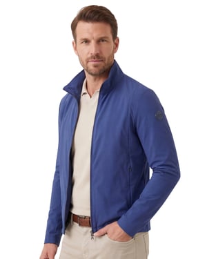Colmar zomerjas effen blauw afneembaar