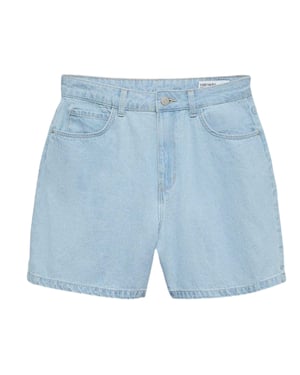 Vero Moda Denim-shorts met hoge taille voor dames (Lichtblauw)
