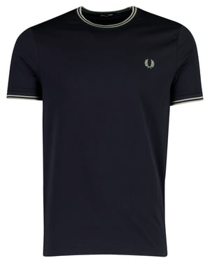 T-shirt Fred Perry donkerblauw 100% katoen