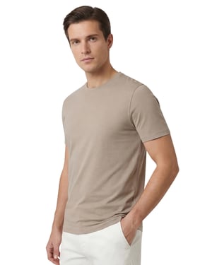 t-shirt Thomas Maine beige katoen