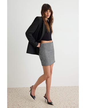 TRENDYOLMİLLA Dames Geruit Kort / Mini A-lijn Rokken