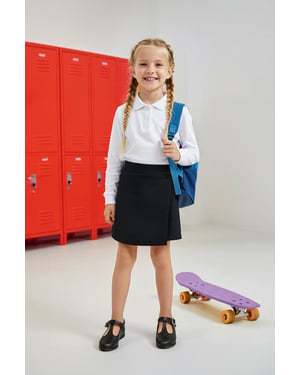 TRENDYOLKIDS Meisjes Zwart Effen Kort / Mini Basic A-lijn Rokken
