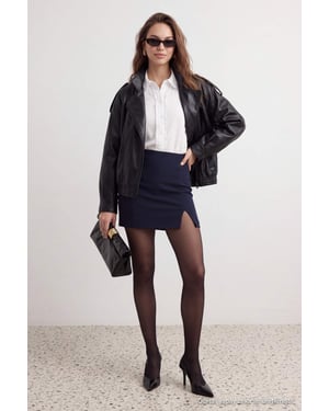 TRENDYOLMİLLA Dames Zwart Effen Kort / Mini Kokerrok- rok Kokerrok- rok Rokken