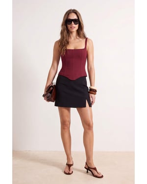 TRENDYOLMİLLA Dames Zwart Effen Kort / Mini A-lijn Rokken