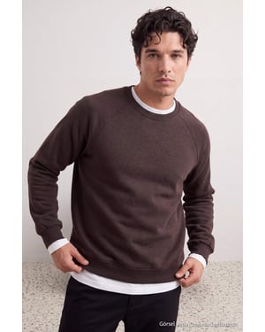 TRENDYOL MAN Heren Effen Lang Oversized Sweatshirts