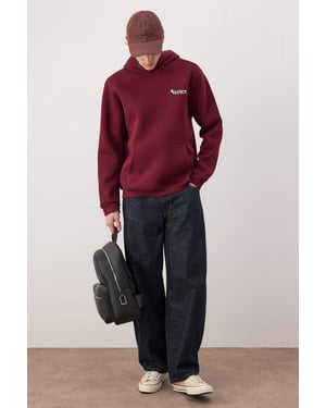 TRENDYOL MAN Heren Bordeaux Galaxy Lang Regular fit Sweatshirts