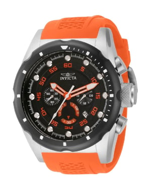 Invicta Speedway 69830 Herenhorloge - Quartz Uurwerk - Staal met Zwarte Wijzerplaat - 50 mm