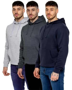 Kruze | 3-Pack Heren Fleece Hoodies
