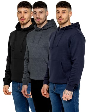 Kruze | 3-Pack Heren Fleece Hoodies