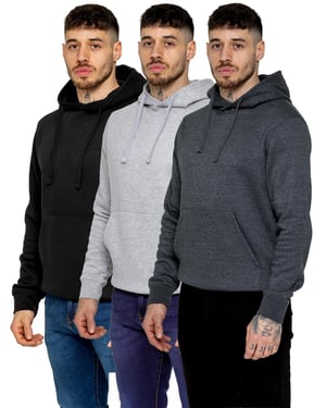 Kruze | 3-Pack Heren Fleece Hoodies
