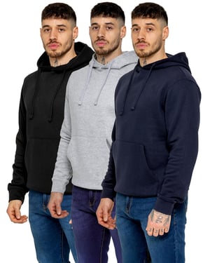 Kruze | 3-Pack Heren Fleece Hoodies