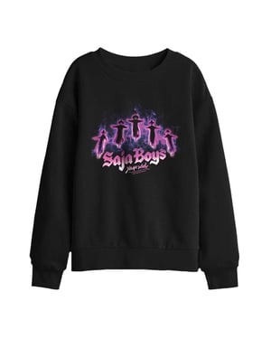 K-Pop Demon Hunters Saja Floating-sweatshirt voor jongens (kinderen) (Zwart)