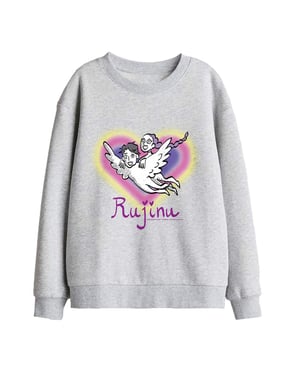 K-Pop Demon Hunters Huntrix Saja Rujinu Heart-sweatshirt voor jongens (Atletische Heide)