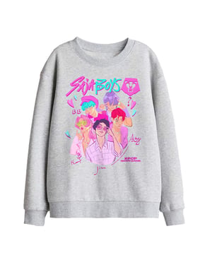 K-Pop Demon Hunters kindersweatshirt Saja Boys Signature (Athletic Heather)