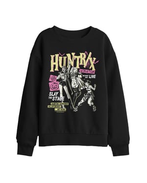 K-Pop Demon Hunters Punk-sweatshirt Huntrix World Tour voor kinderen (Zwart)