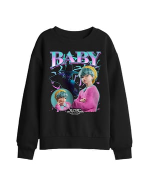 K-Pop Demon Hunters Saja jongens-baby-sweatshirt uit de Homage-collectie (Zwart)