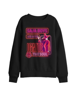 K-Pop Demon Hunters Kinderen/Kinderen Saja Jongens Jinu Sweatshirt met lichtgevende details (Zwart)