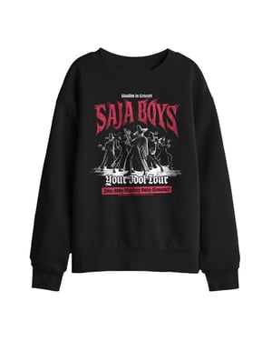 K-Pop Demon Hunters Mono Band Saja Boys-sweatshirt voor kinderen (Zwart)