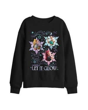 K-Pop Demon Hunters kerst-sweatshirt Huntrix Let It Glow voor kinderen (Zwart)