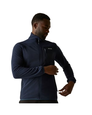 Regatta Herenfleece met Eadle-logo en doorlopende ritssluiting (Marine)