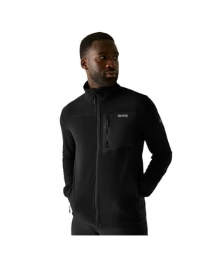 Regatta Herenfleece met Eadle-logo en doorlopende ritssluiting (Zwart)