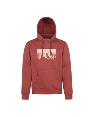 Mountain Warehouse Hoodie voor heren met bergmotief (Roest)