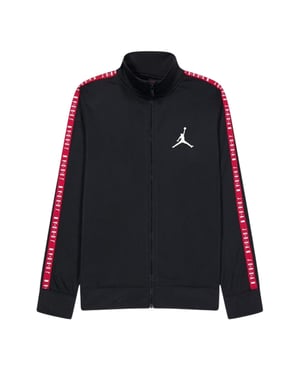 Nike Air Jordan Tape trainingspak met lange mouwen voor kinderen (Zwart/Rood)