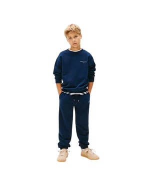 Tommy Hilfiger Set met lange mouwen en ronde hals voor kinderen (Marine)