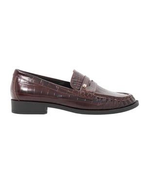 Dune London Galex leren penny loafers voor dames (Bruin)