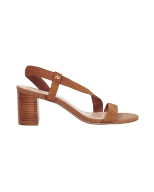 Dune London Slingback-sandalen met hoge blokhak voor dames (Tan)