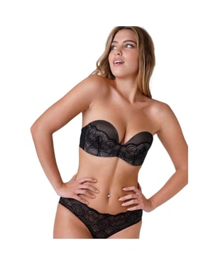 Wonderbra Strapless-bh 'Glamour' voor dames (Zwart)