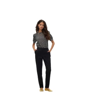 Vero Moda Maya-broek met getailleerde pasvorm voor dames (Zwart)