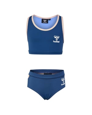 Hummel Tweedelig zwempak met kleurblokken voor meisjes (Donkere Denim)