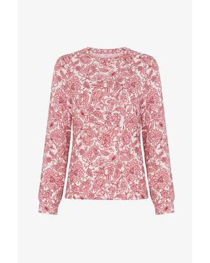 Countryside pyjamatop met bloemenprint en lange mouwen
