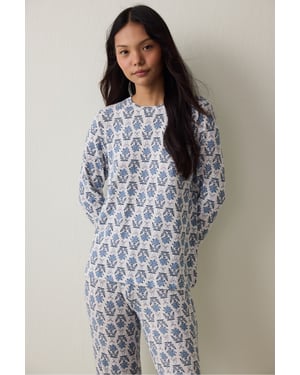 Penti pyjamatop in sweatshirtstijl met bloemenprint en thermisch effect
